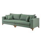 Sofá 3 Lugares 4 Almofadas Madri Estofados Martins  Linho/ver