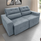 Sofá 3 Lugares  Retrátil Reclinável 190cm Veludo Lisboa Tiba