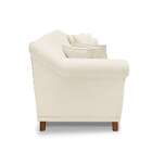 Sofá 3 Lugares Abruzzo Linho Rústico Natural 200 Cm