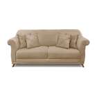 Sofá 3 Lugares Abruzzo Suede Bege 180 Cm