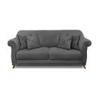 Sofá 3 Lugares Abruzzo Suede Cinza 180 Cm