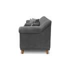 Sofá 3 Lugares Abruzzo Suede Cinza 180 Cm