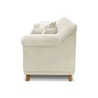 Sofá 3 Lugares Abruzzo Veludo Bege 180 Cm