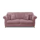 Sofá 3 Lugares Abruzzo Veludo Lilás 200 Cm