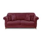 Sofá 3 Lugares Abruzzo Veludo Vinho 200 Cm