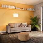 Sofá 3 Lugares Alive Pés E Base Em Madeira Linho Cotton Bege