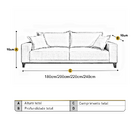 Sofá 3 Lugares Almofada Solta Base Madeira Veludo Chumbo Mila