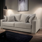 Sofá 3 Lugares Almofada Solta Suede Cinza Claro Helô 1,80m