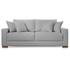 Sofá 3 Lugares Almofada Solta Suede Cinza Claro Helô 1,80m