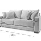 Sofá 3 Lugares Almofada Solta Suede Cinza Claro Helô 2m