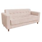 Sofá 3 Lugares Arezzo Suede Bege D´rossi