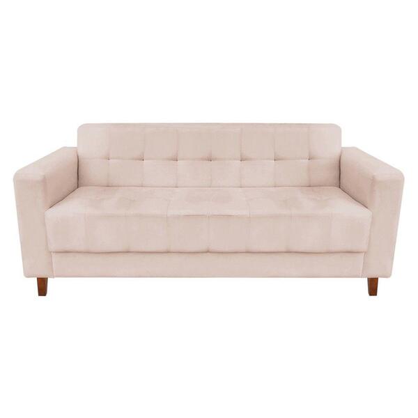 Sofá 3 Lugares Arezzo Suede Bege D´rossi