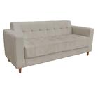 Sofá 3 Lugares Arezzo Suede Marrom Rato