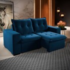 Sofá 3 Lugares Arsenal Retrátil E Reclinável  Azul - Viero Mó