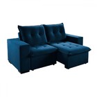 Sofá 3 Lugares Arsenal Retrátil E Reclinável  Azul - Viero Mó