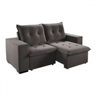 Sofá 3 Lugares Arsenal Retrátil E Reclinável Grafite - Viero