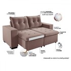 Sofá 3 Lugares Arsenal Retrátil E Reclinável Rosa - Viero Móv