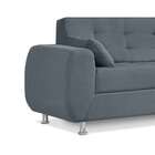 Sofá 3 Lugares Aruba Suede Cinza