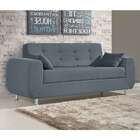 Sofá 3 Lugares Aruba Suede Cinza