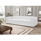 Sofá 3 Lugares Astúria 240cm Couro Branco Fosco - Gran Belo