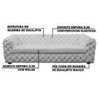 Sofá 3 Lugares Astúria 240cm Couro Branco G58 - Gran Belo