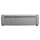 Sofá 3 Lugares Astúria 240cm Couro Branco G58 - Gran Belo