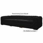 Sofá 3 Lugares Astúria 240cm Couro Preto Brilho - Gran Belo