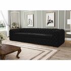 Sofá 3 Lugares Astúria 240cm Couro Preto Brilho - Gran Belo