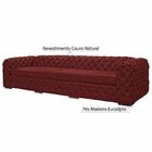 Sofá 3 Lugares Astúria 240cm Couro Vermelho G58 - Gran Belo