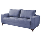 Sofá 3 Lugares Azul em Veludo 2m Jessé