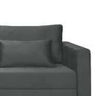 Sofá 3 Lugares Bahamas Suede Cinza 230 Cm