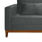 Sofá 3 Lugares Bahamas Suede Cinza 230 Cm