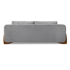 Sofá 3 Lugares Base De Madeira Clarissa 200 Cm Linho Cinza S0
