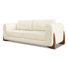 Sofá 3 Lugares Base De Madeira Clarissa 220 Cm Linho S04 - D'