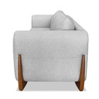 Sofá 3 Lugares Base De Madeira Clarissa 230 Cm Linho S04 - D'