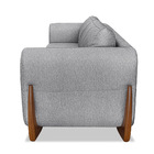 Sofá 3 Lugares Base De Madeira Clarissa 250 Cm Linho S04 - D'