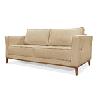 Sofá 3 Lugares Base De Madeira Grace 210 Cm Linho S04 - D'ros