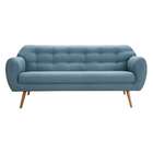 Sofá 3 Lugares Beatle Linho Azul Jeans