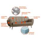 Sofá 3 Lugares Beegees Linho Bege