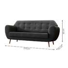 Sofá 3 Lugares Beegees Suede Grafite