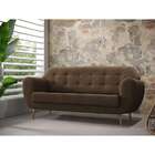 Sofá 3 Lugares Beegees Suede Marrom