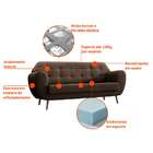 Sofá 3 Lugares Beegees Suede Marrom