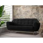 Sofá 3 Lugares Beegees Suede Preto