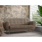 Sofá 3 Lugares Beegees Velosuede Bege