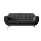 Sofá 3 Lugares Beegees Velosuede Grafite
