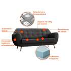 Sofá 3 Lugares Beegees Velosuede Grafite