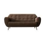 Sofá 3 Lugares Beegees Velosuede Marrom