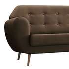 Sofá 3 Lugares Beegees Velosuede Marrom