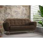 Sofá 3 Lugares Beegees Velosuede Marrom