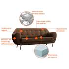 Sofá 3 Lugares Beegees Velosuede Marrom